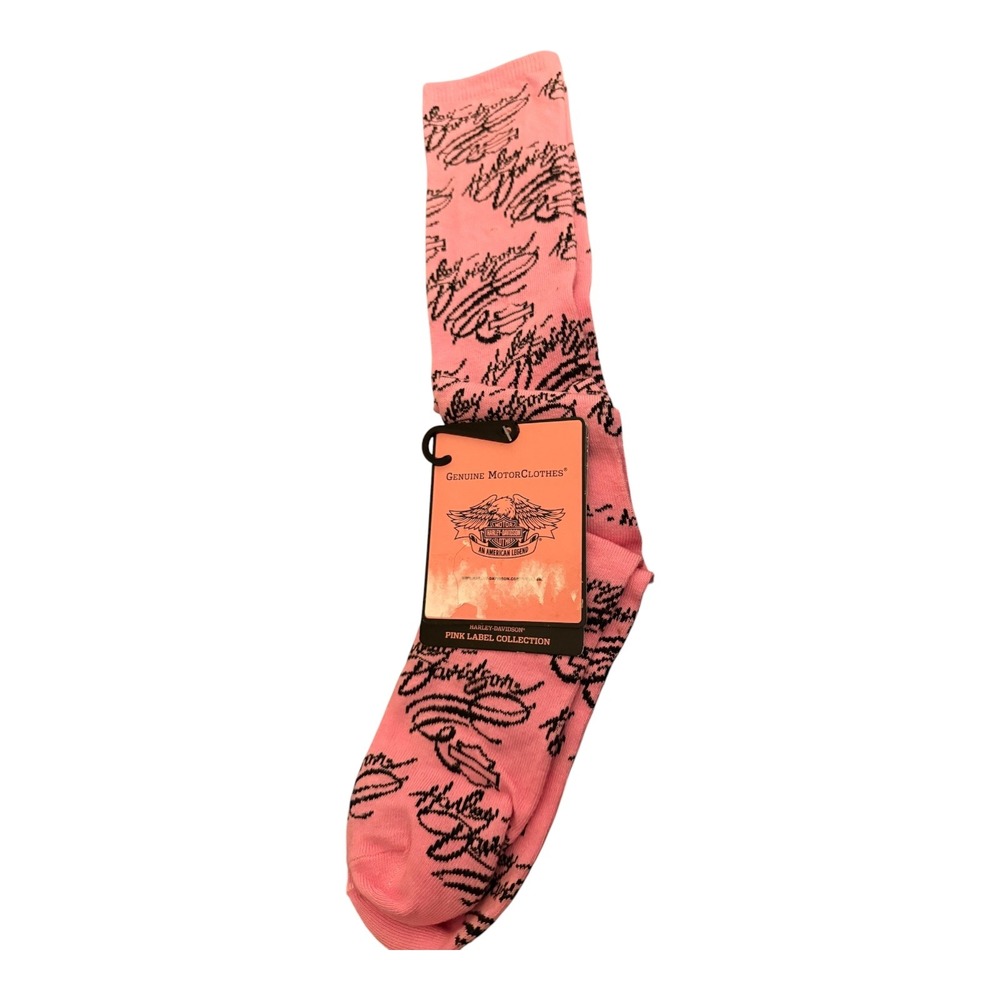 Harley-Davidson Pink Label Collection Breast Cancer Awareness Pink Socks NWT
